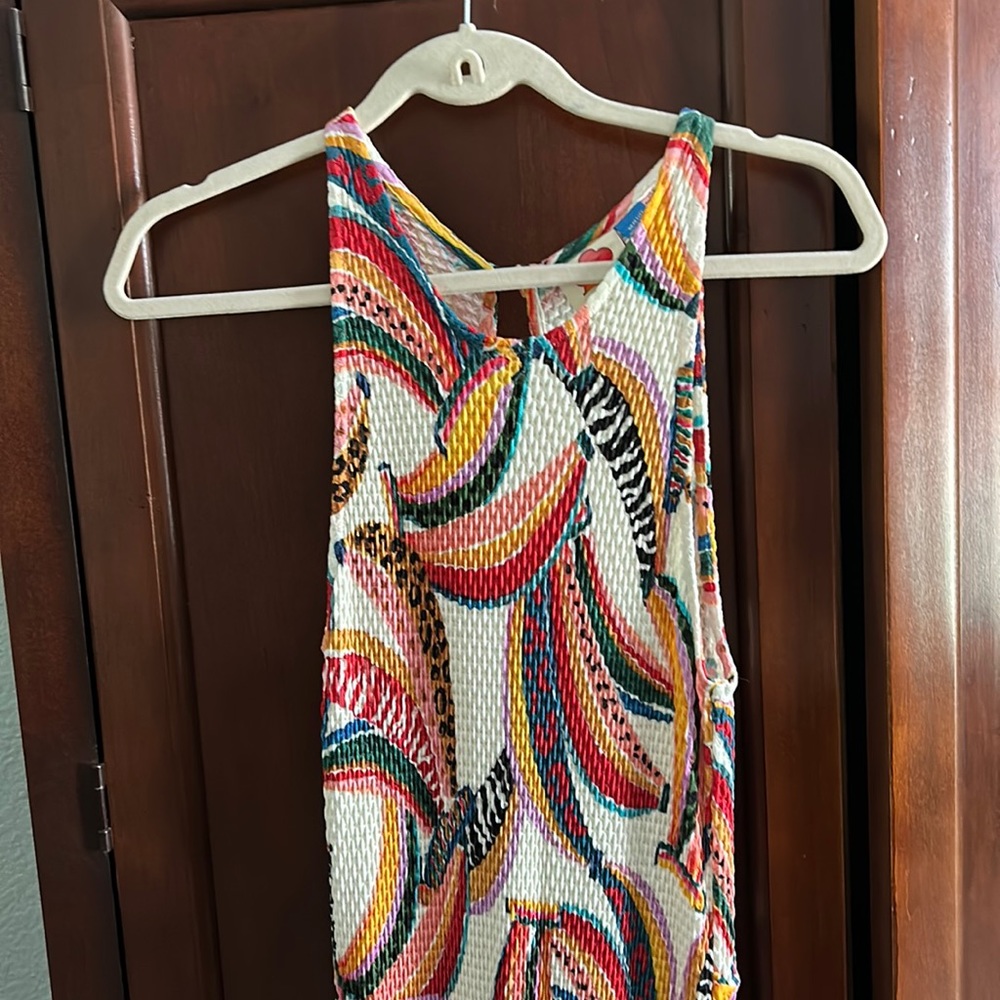 Farm Rio Alyse Ribbed Midi Dress Banana color Med Petite by Anthropologie
